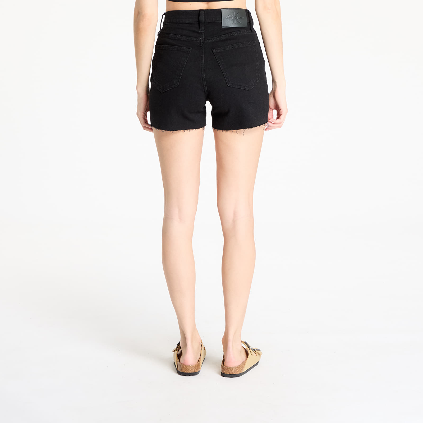 Kraťasy Calvin Klein Jeans Mom Short Denim Black