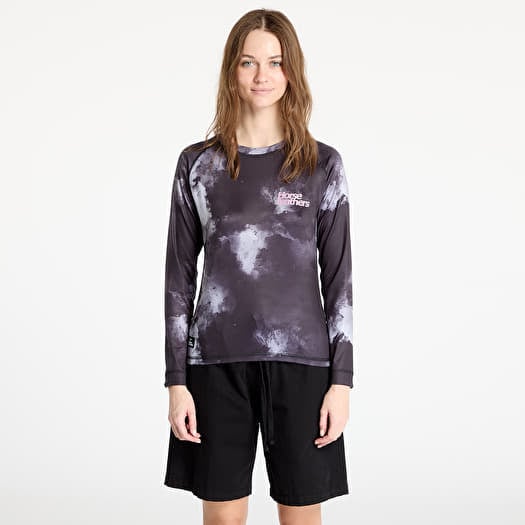 T-krekls Horsefeathers Deco Long Sleeve Bike Jersey Grayscale