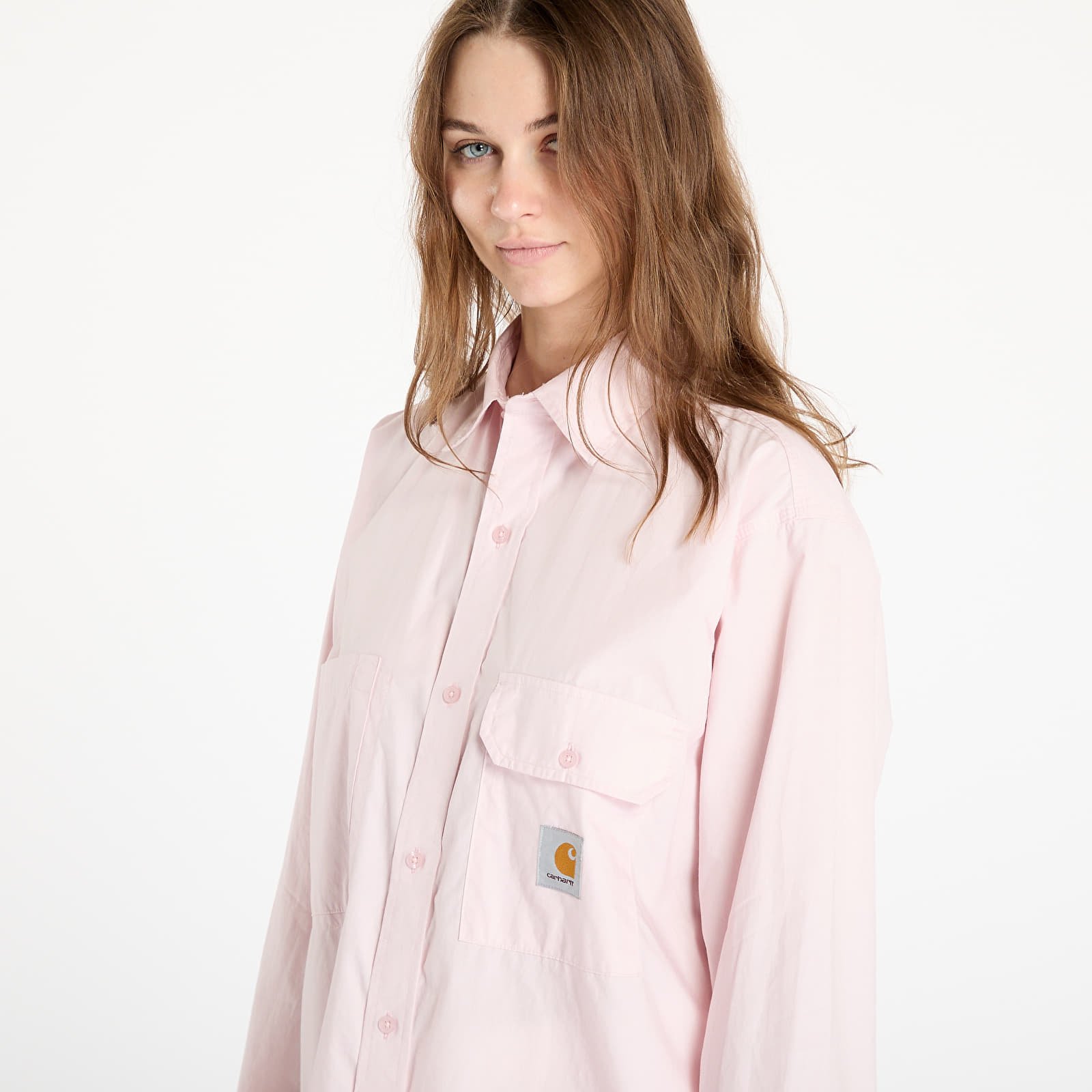 Krekli Carhartt WIP Longsleeve Irwin Shirt UNISEX Air Pink