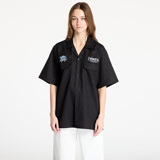 Särk Carhartt WIP Short Sleeve Deli Shirt UNISEX Black/ Bluebird