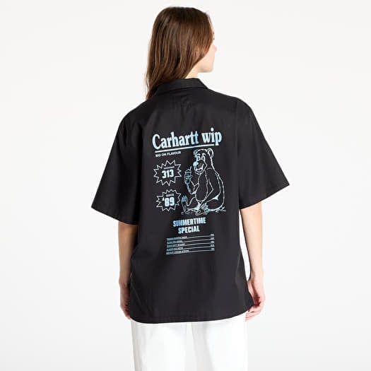 Shirts Carhartt WIP Short Sleeve Deli Shirt UNISEX Black/ Bluebird