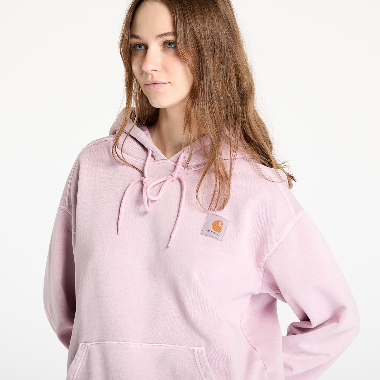 Bluzy Carhartt WIP Hooded Nelson Sweat UNISEX Hortensia Garment Dyed