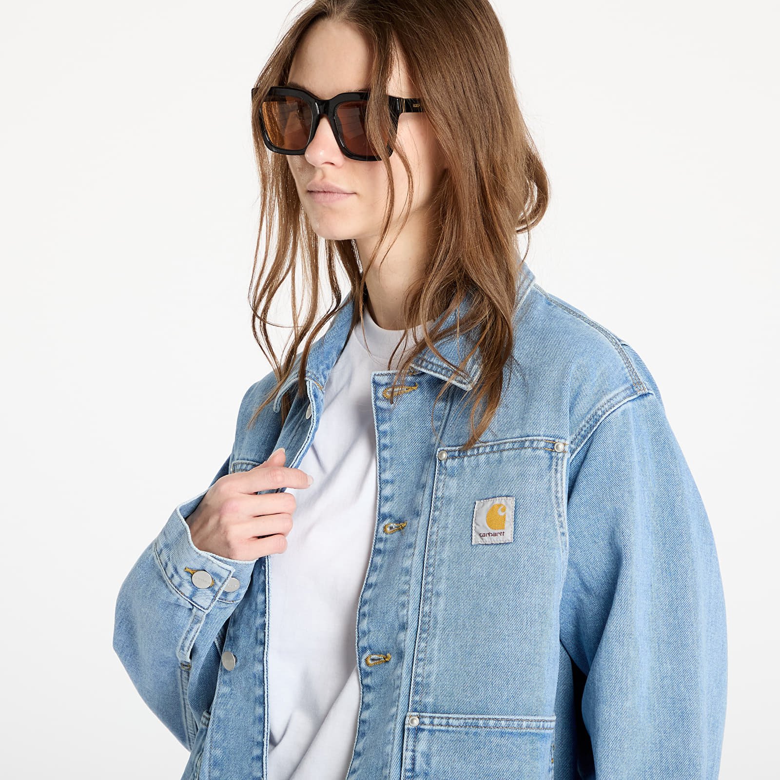 Vīriešu jakas Carhartt WIP OG Double Front Jacket UNISEX Blue Stone Bleached