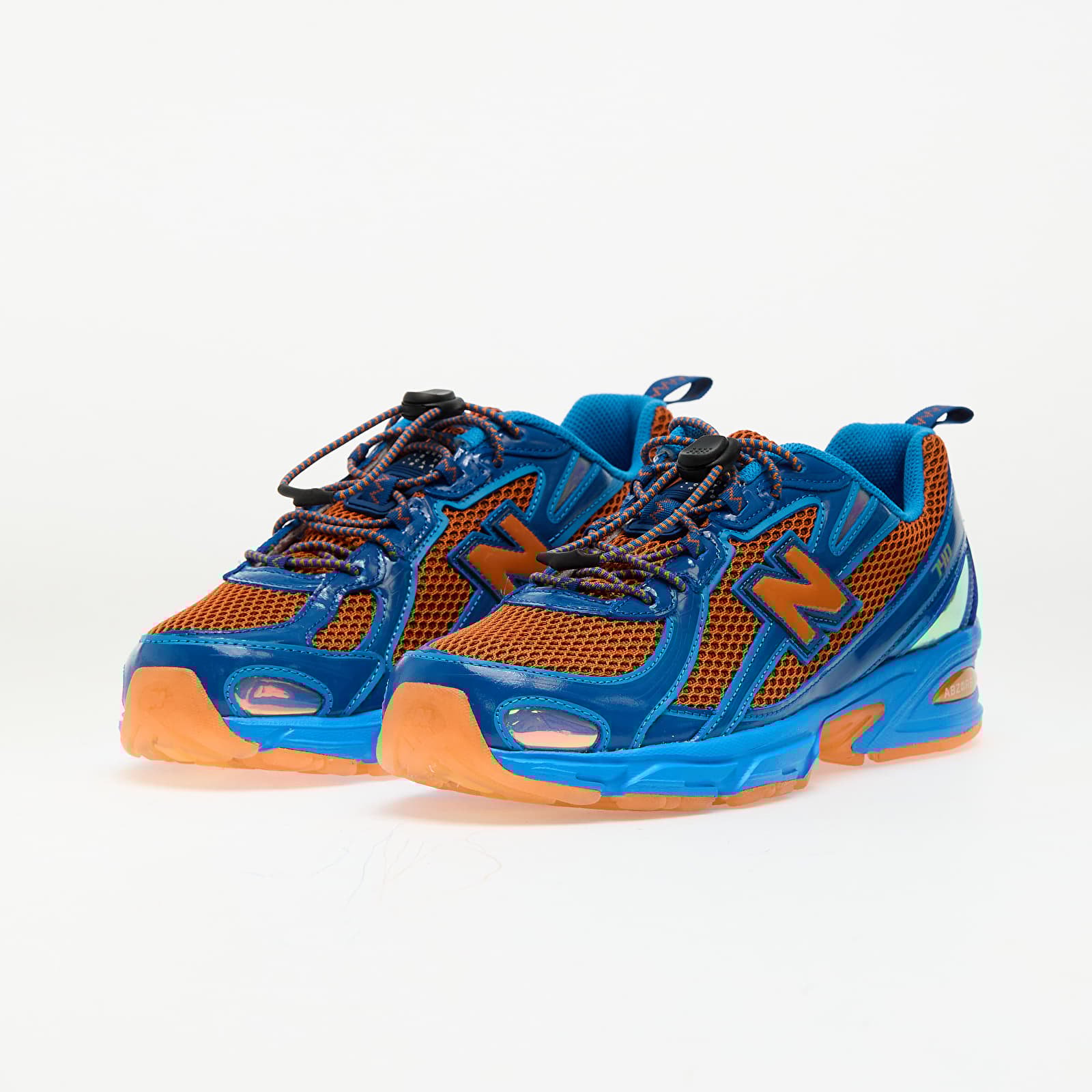 Vyriška avalynė New Balance x Aminé Benson 740 Snorkel Blue/ Persimmon Orange