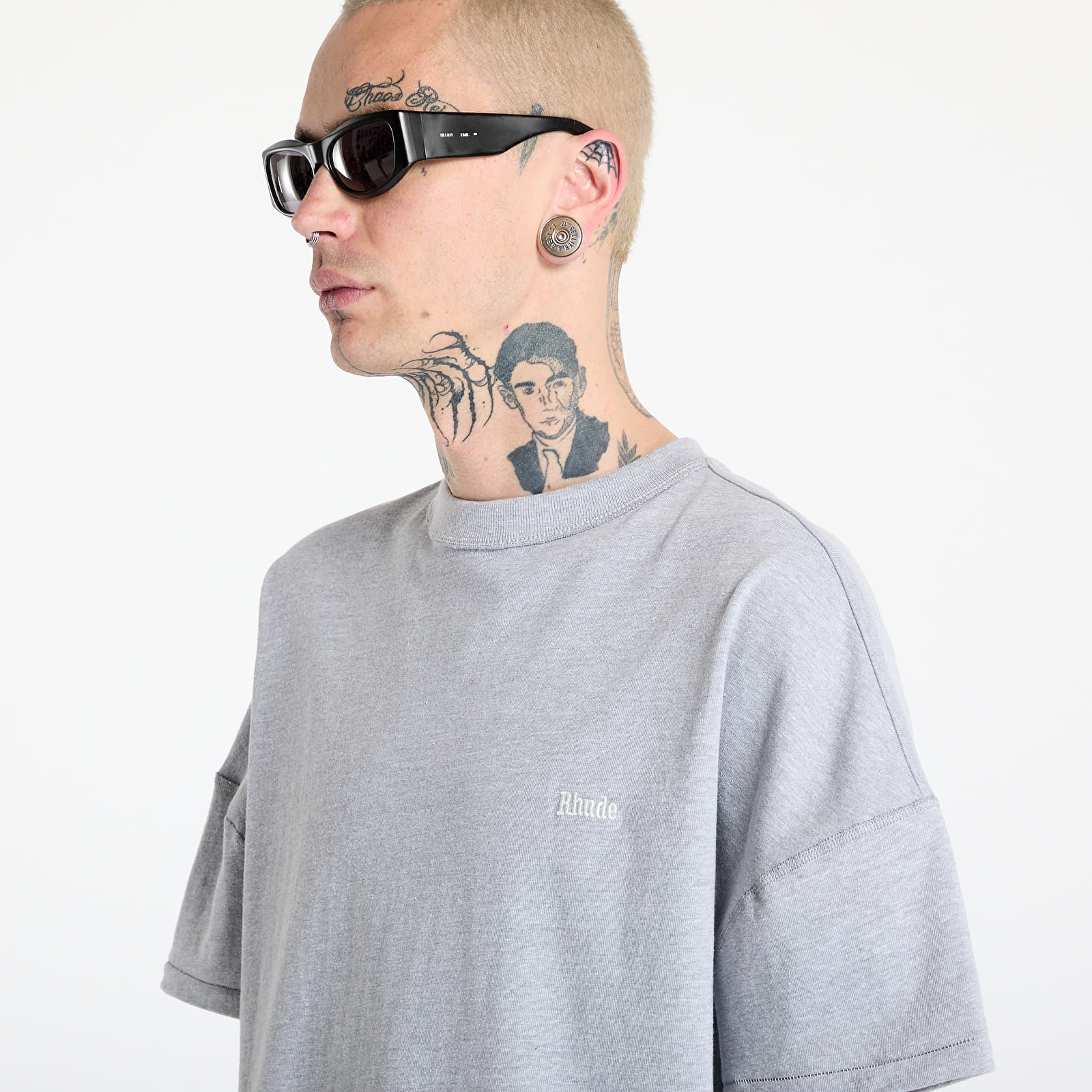 Miesten T-paidat Rhude Classique Reverse Tee Heather Gray