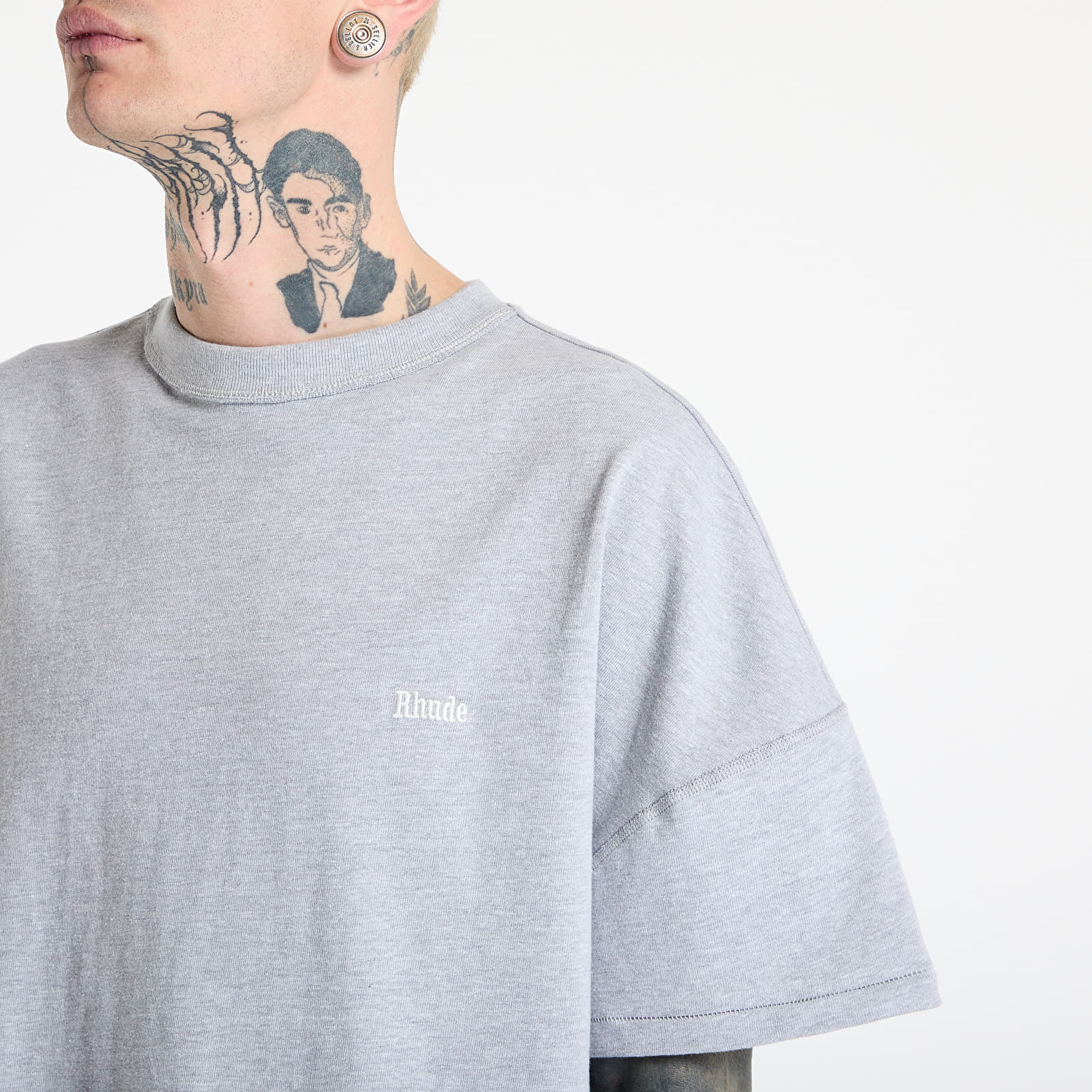 Miesten T-paidat Rhude Classique Reverse Tee Heather Gray
