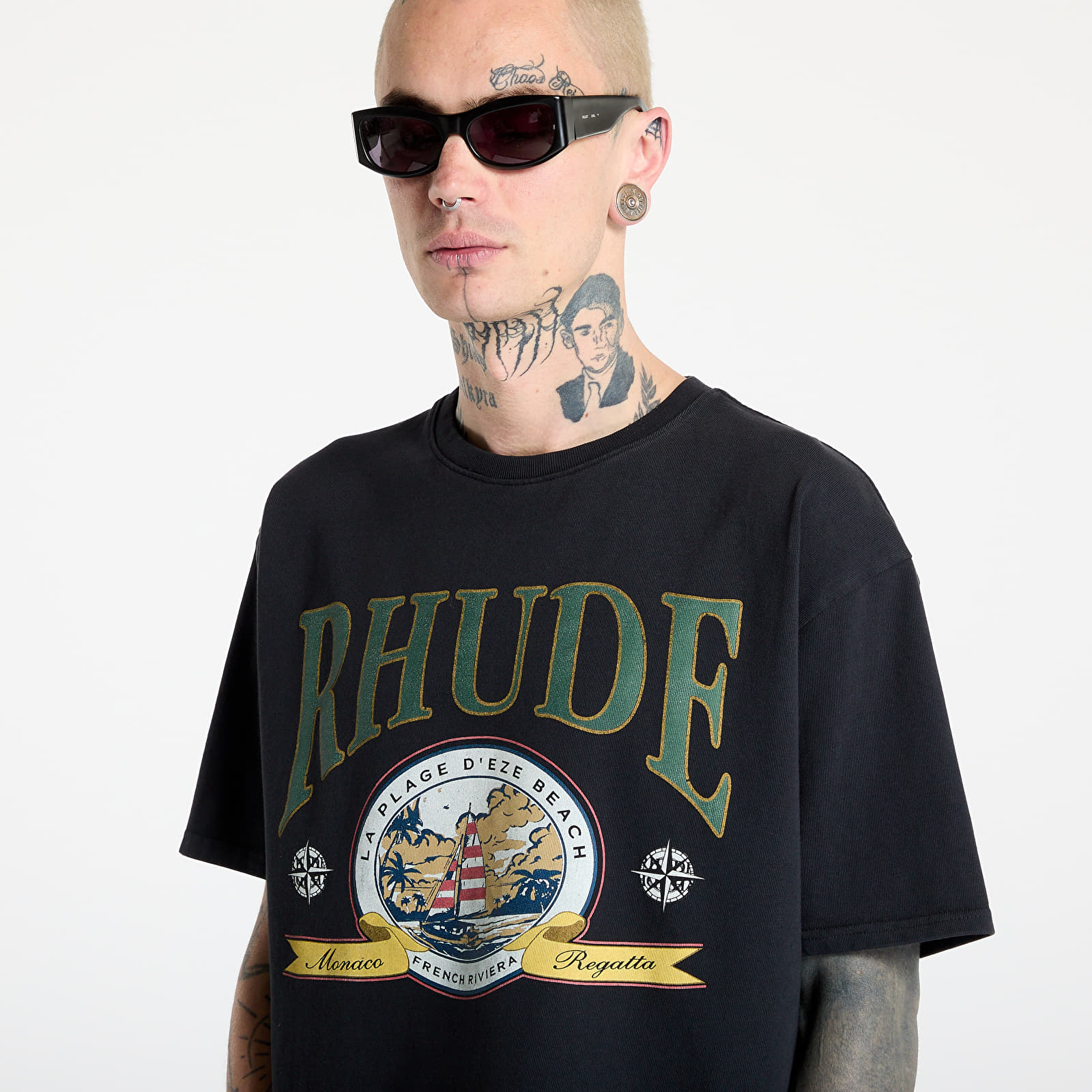 Tricouri bărbați Rhude Monaco Regatta Tee Vintage Black