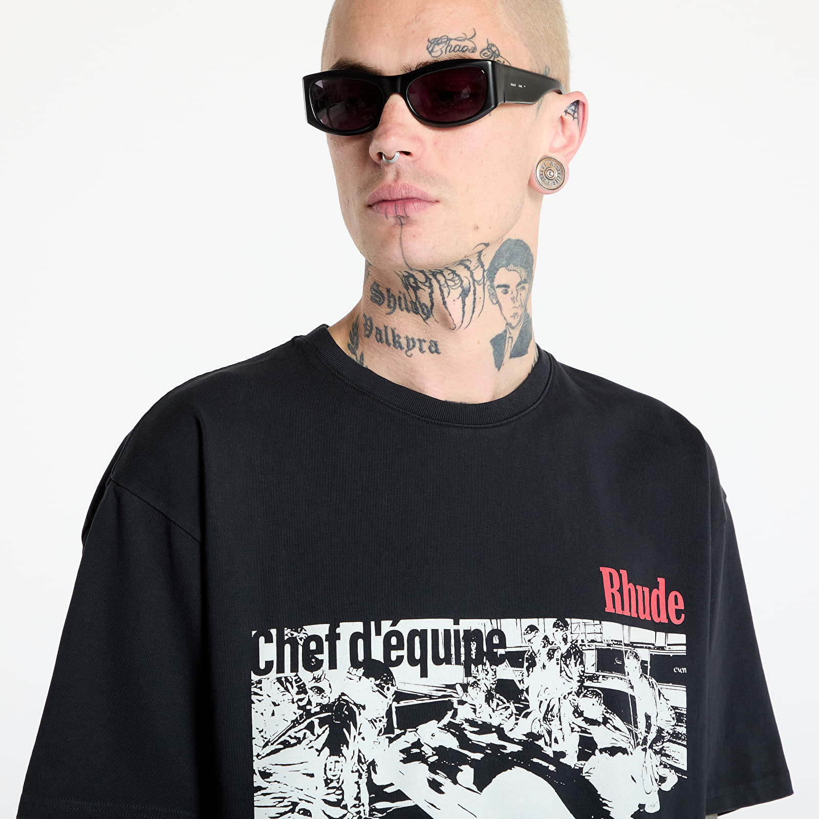T-shirts för män Rhude Champions Du Monde Tee Vintage Black