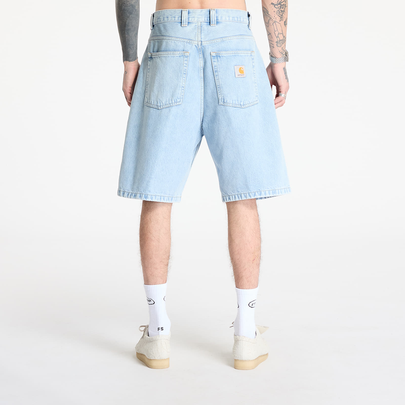 Šortky Carhartt WIP Brandon Short Blue Heavy Stone Bleached