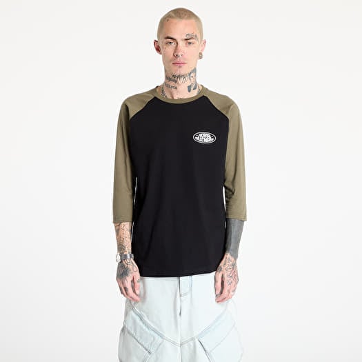 Tričko Horsefeathers Dynamo Raglan T-Shirt Black/ Burnt Olive