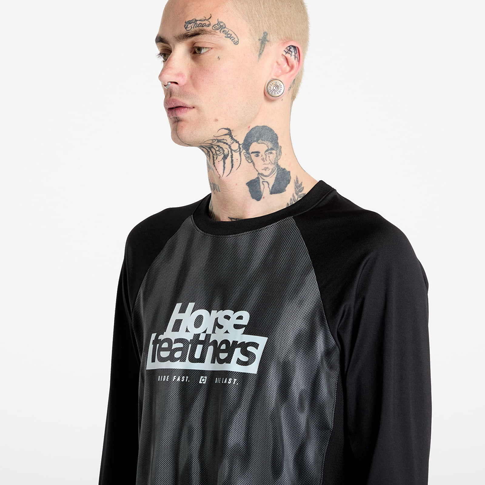 Trikots Horsefeathers Spike 3/ 4 Bike Jersey Halftone/ Black