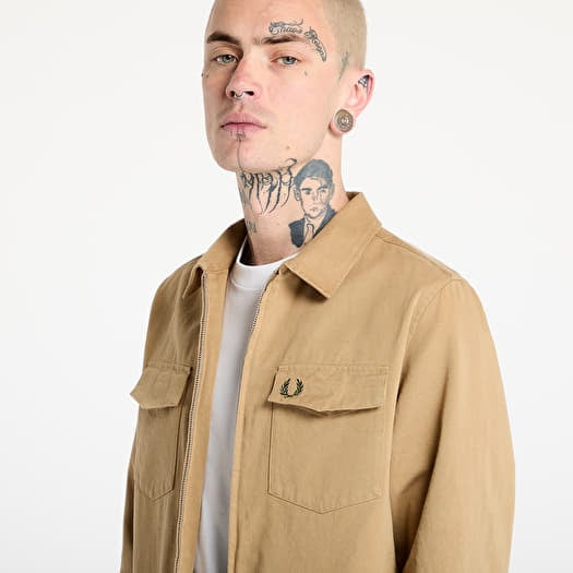 Fred Perry ベージュ Zip-Through Overshirt Fred Perry Zip Through Overshirt - Oyster