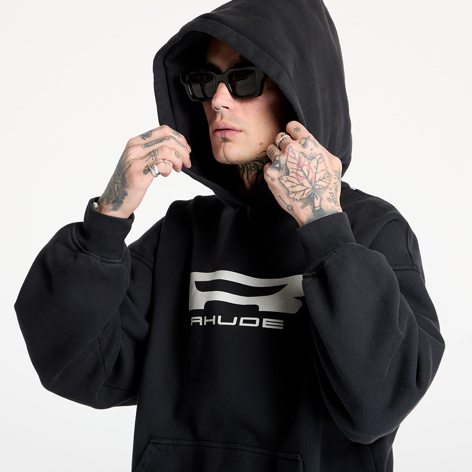Mikiny Rhude Campione Hoodie Vintage Black
