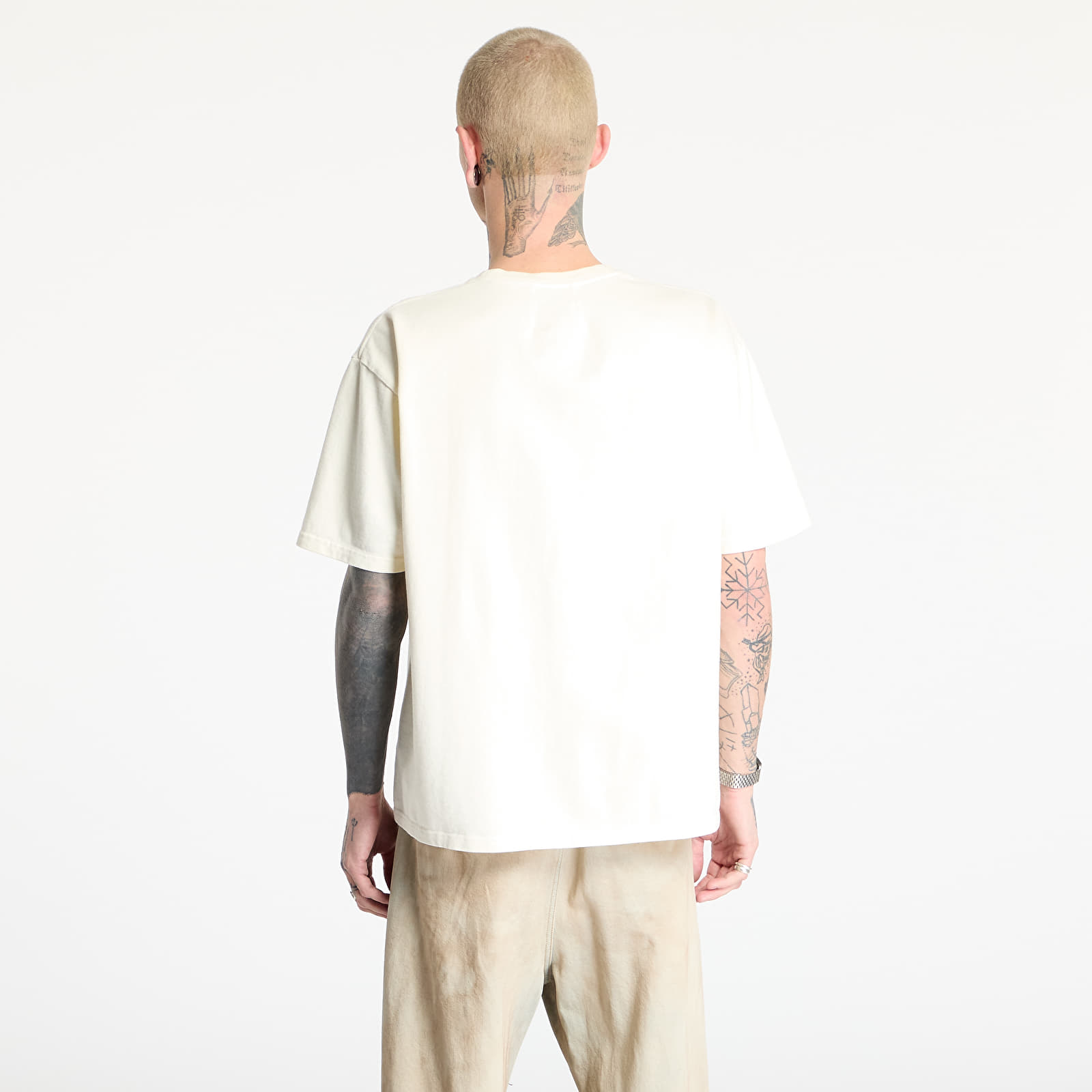 Männer T-Shirts Rhude Distressed Logo Tee Vintage White