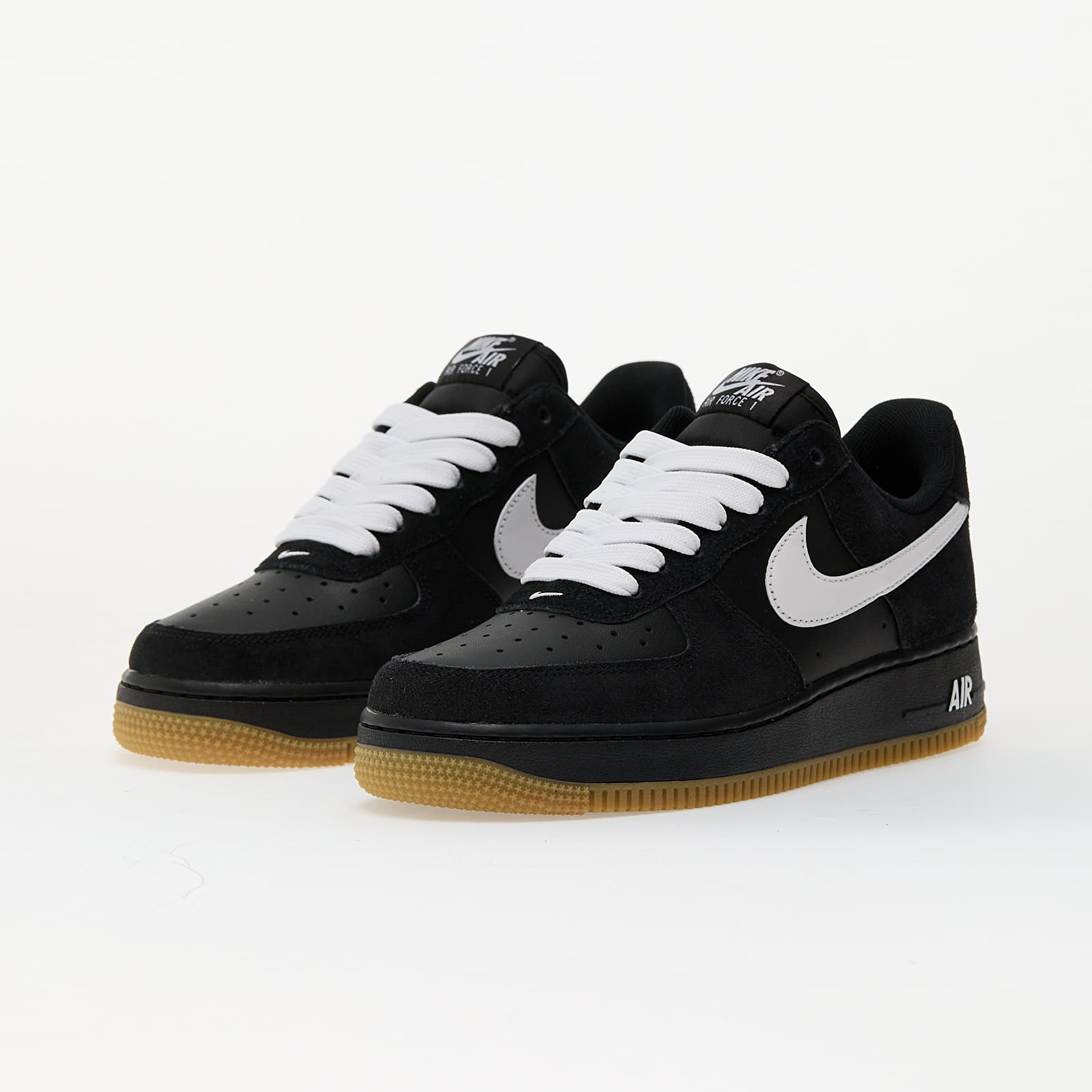 Férfi cipők Nike Air Force 1 '07 Lv8 Black/ White-Gum Light Brown