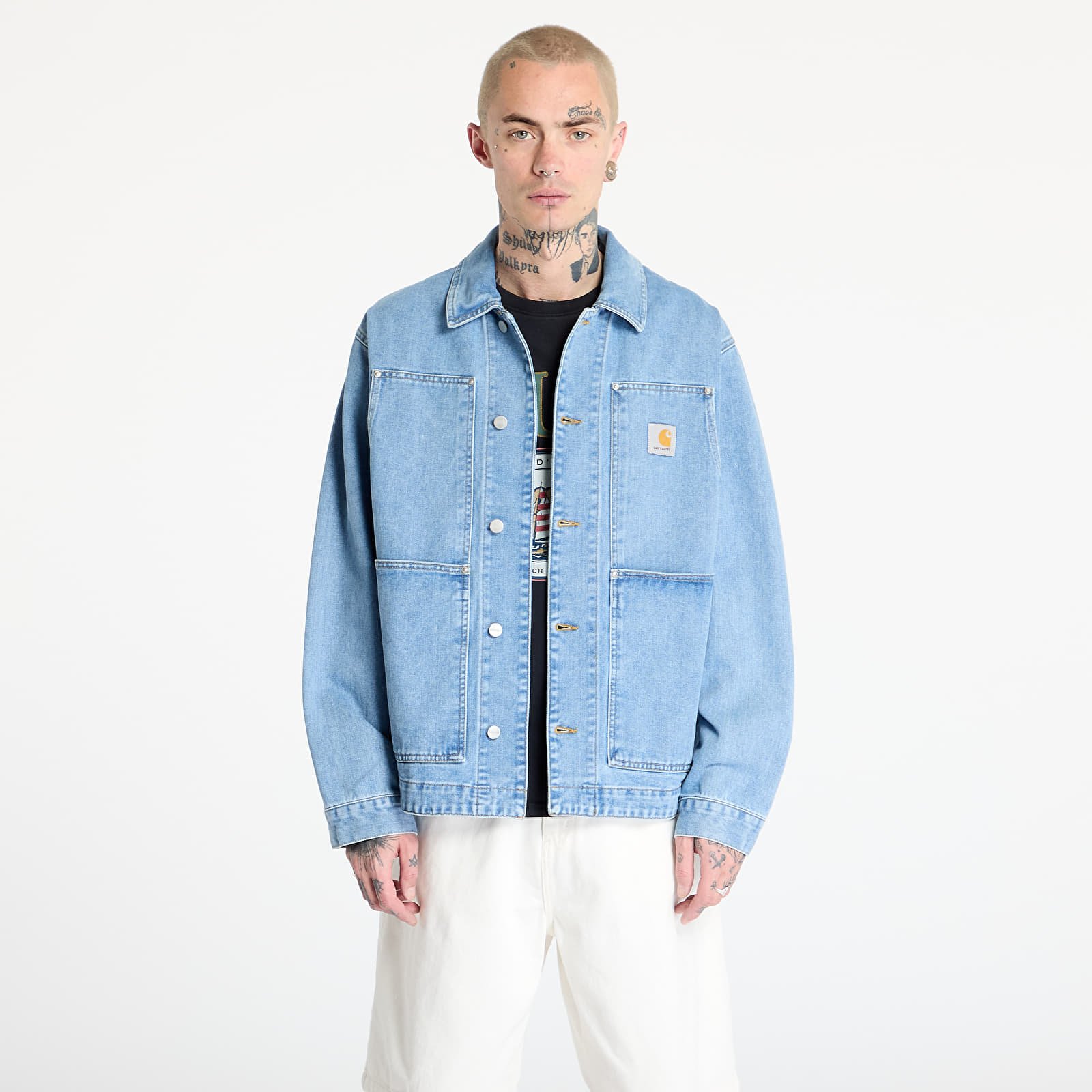 Vīriešu jakas Carhartt WIP OG Double Front Jacket UNISEX Blue Stone Bleached