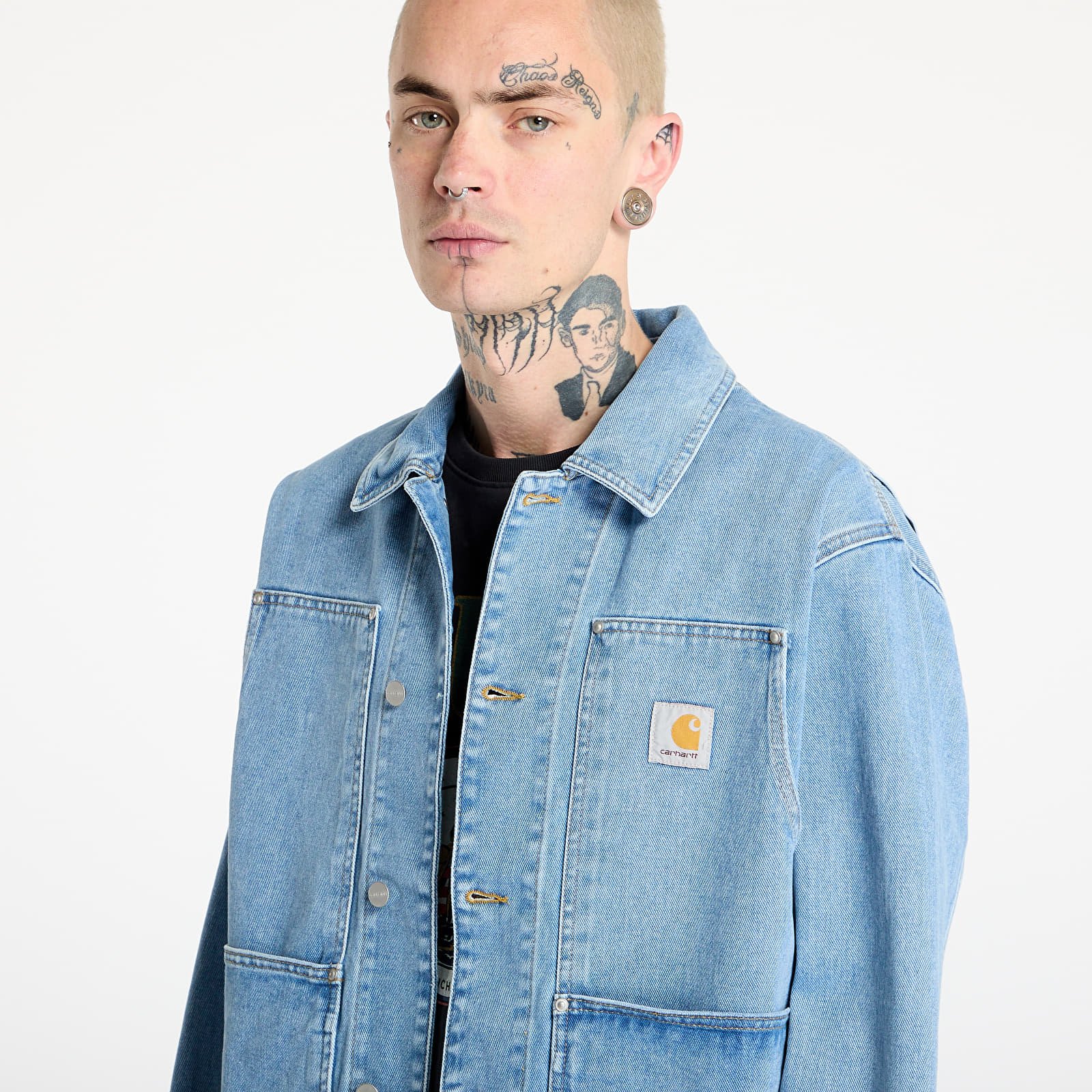 Vīriešu jakas Carhartt WIP OG Double Front Jacket UNISEX Blue Stone Bleached