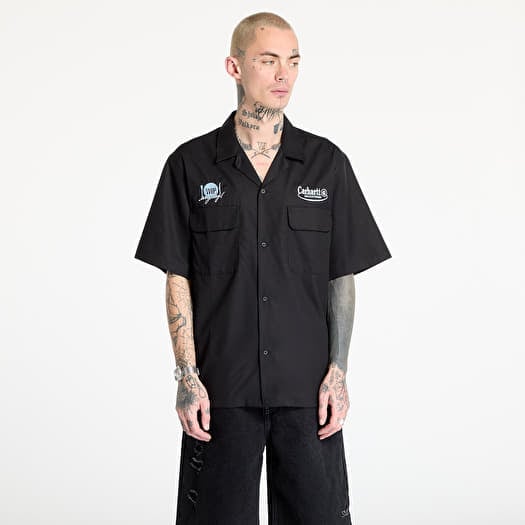 Shirt Carhartt WIP Short Sleeve Deli Shirt UNISEX Black/ Bluebird