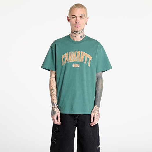 Marškinėliai Carhartt WIP Short Sleeve Lecture T-Shirt UNISEX Silver Pine