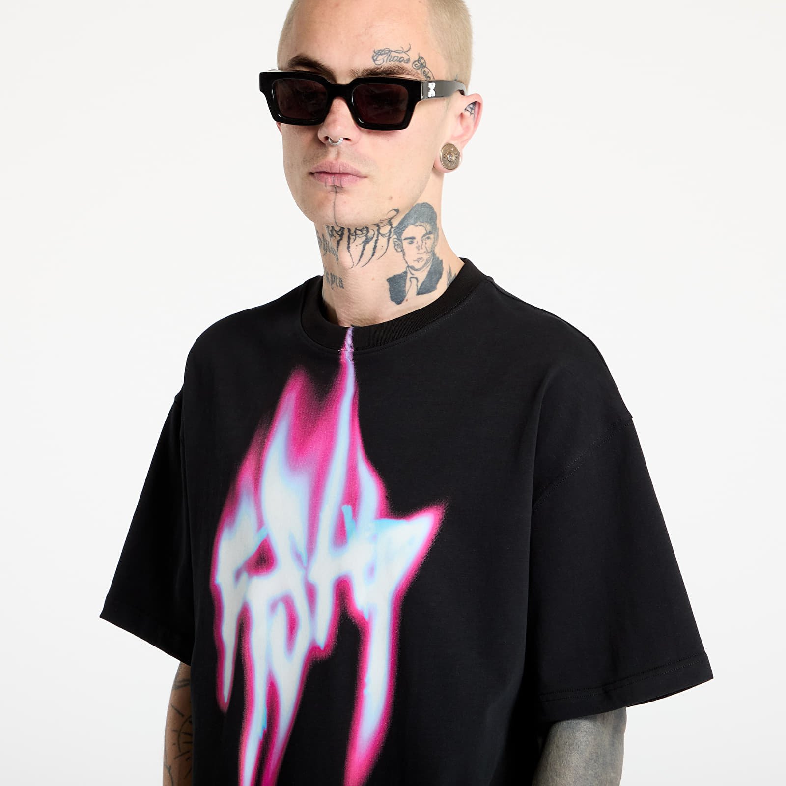 T-Shirts FTSHP Walking Art T-Shirt UNISEX Fire Black