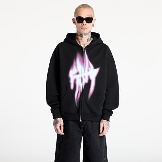 FTSHP Walking Art Zip Hoodie UNISEX Fire Black Ash