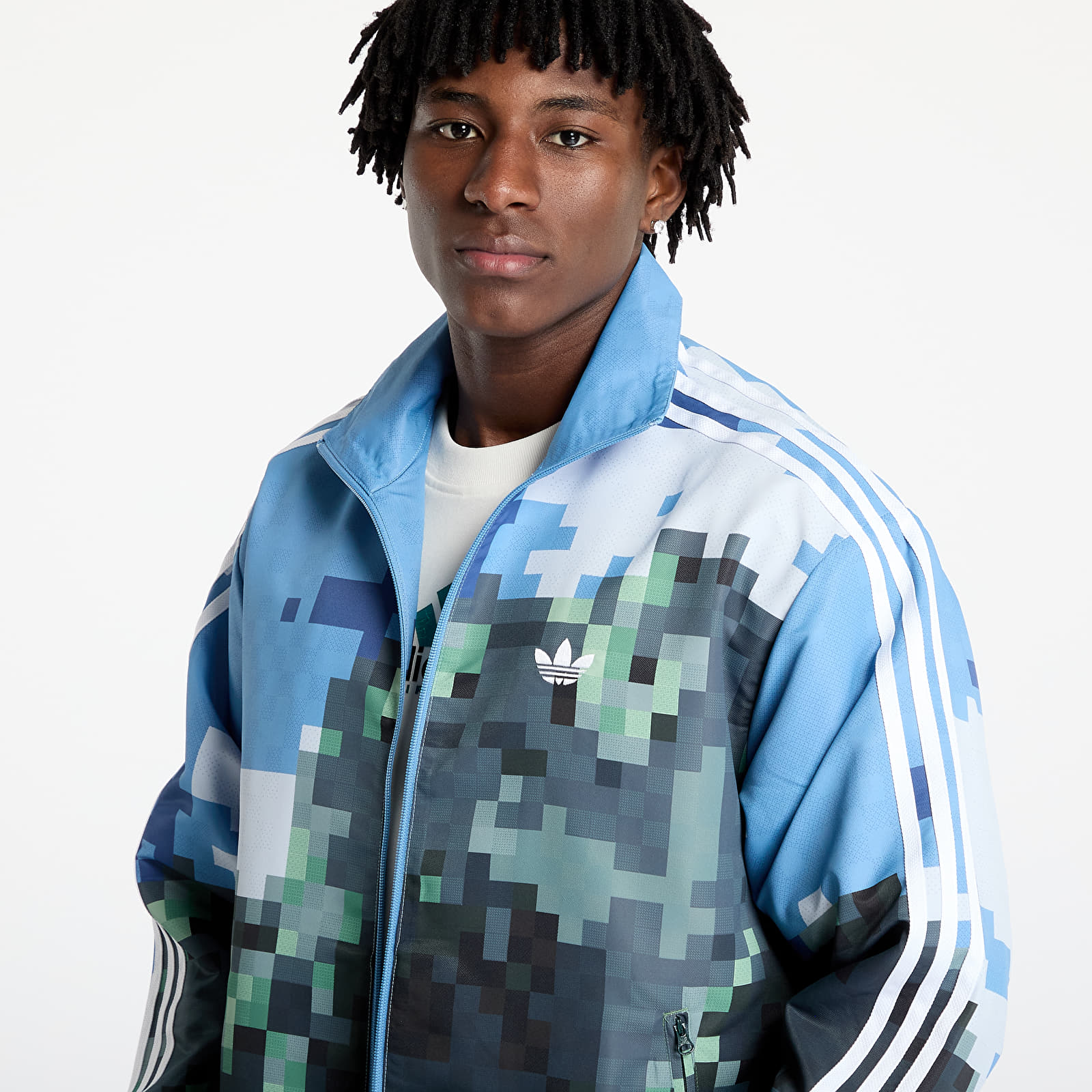 Giacche adidas x Minecraft Tracktop Blue/ Hazy Blue/ Magic Lime
