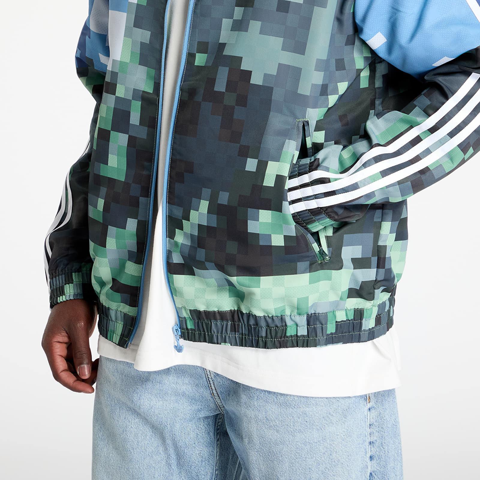 Giacche adidas x Minecraft Tracktop Blue/ Hazy Blue/ Magic Lime