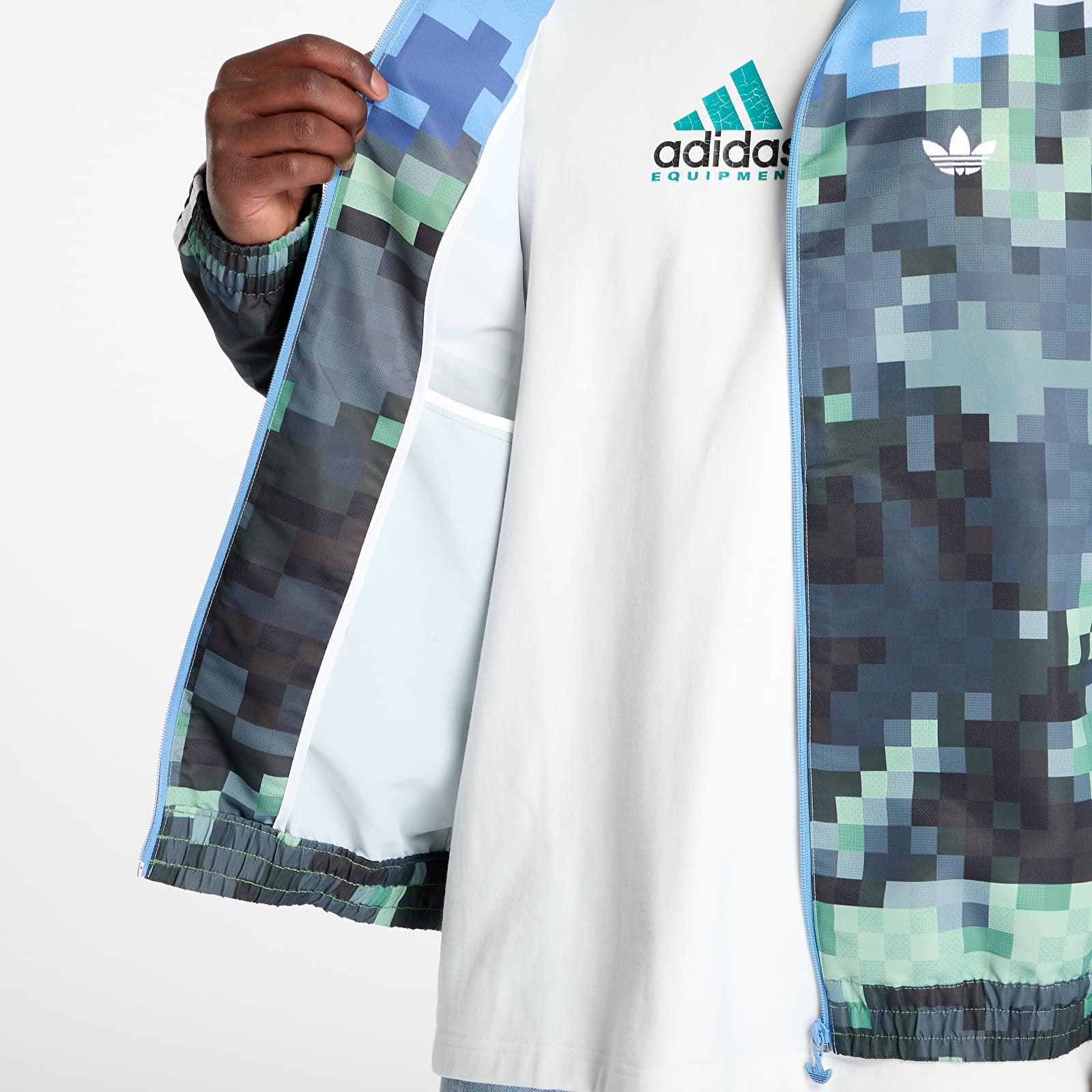 Giacche adidas x Minecraft Tracktop Blue/ Hazy Blue/ Magic Lime