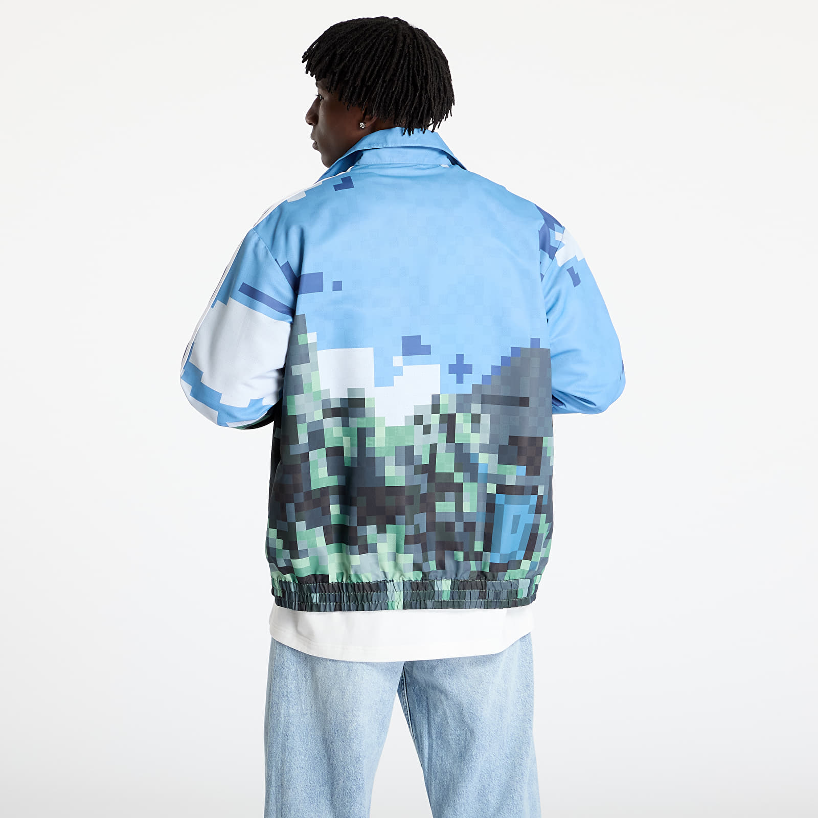 Giacche adidas x Minecraft Tracktop Blue/ Hazy Blue/ Magic Lime