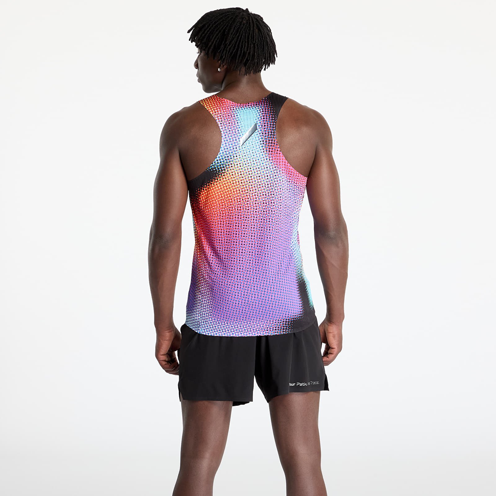 Leibchen SOAR Men's Race Vest Black Rainbow Dot