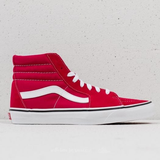 Vans sk8 hi crimson true white store