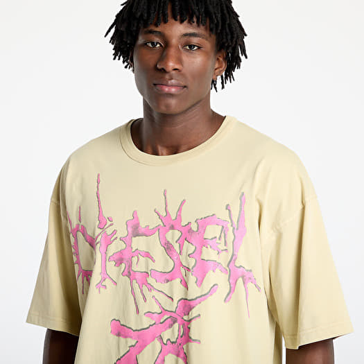 DIESEL :: ディーゼル Tシャツ t-boxt-r28 T-BOXT-R28 T-shirt with tattoo graphics｜ピンク｜メンズ｜DIESEL