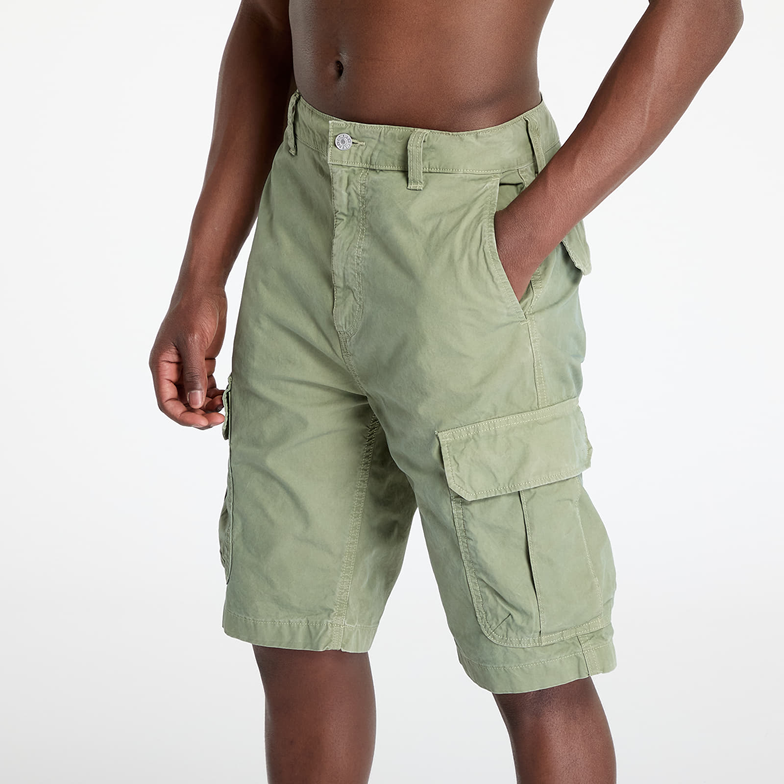 Pánské kraťasy Tommy Jeans Otis Twill Regular Cargo Shorts Green
