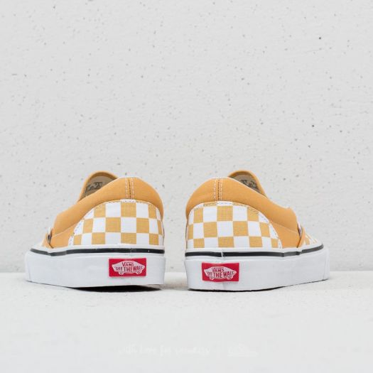 Ochre and clearance white checkered vans