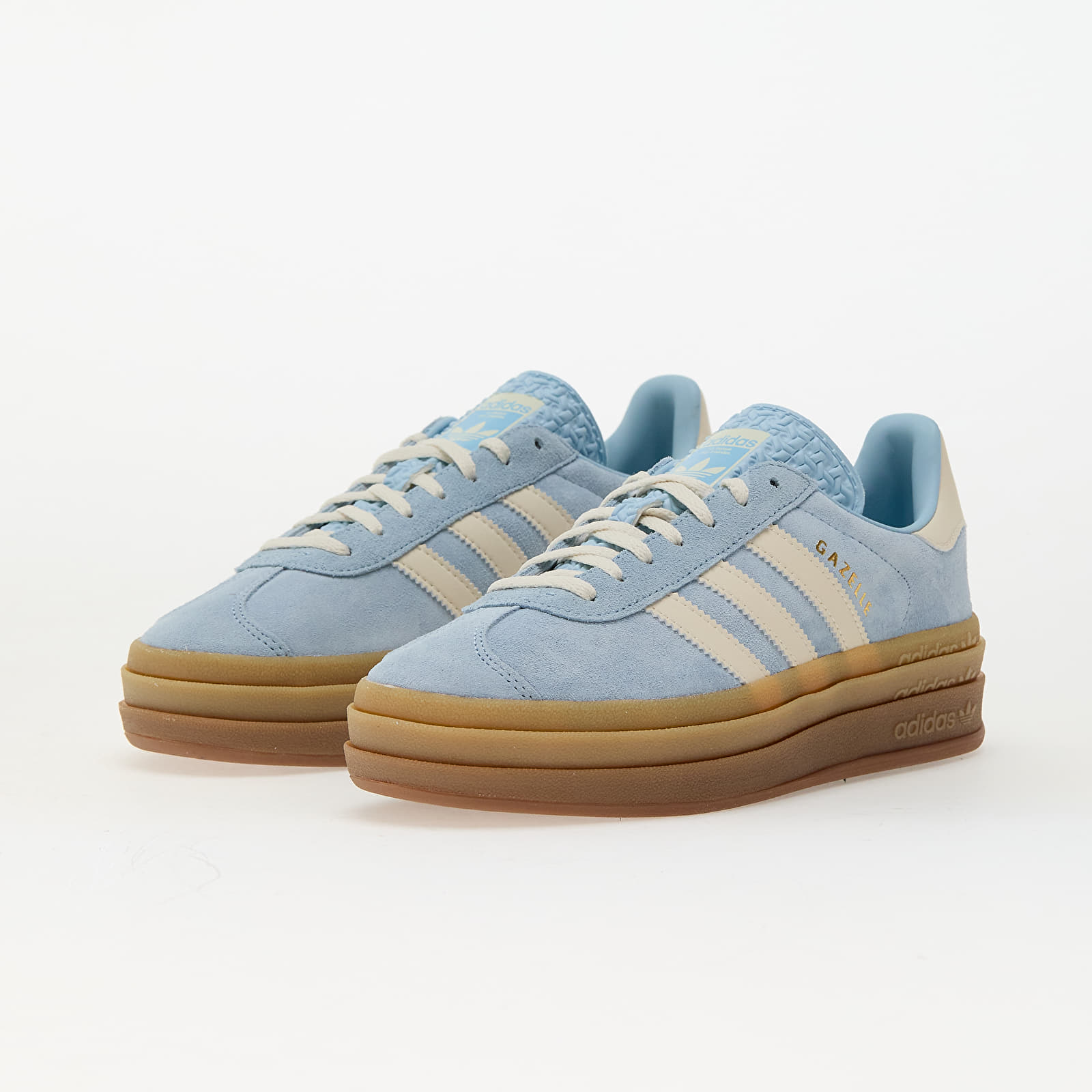 Frauen adidas Gazelle Bold W Clear Sky/ Crew White/ Gold Metallic