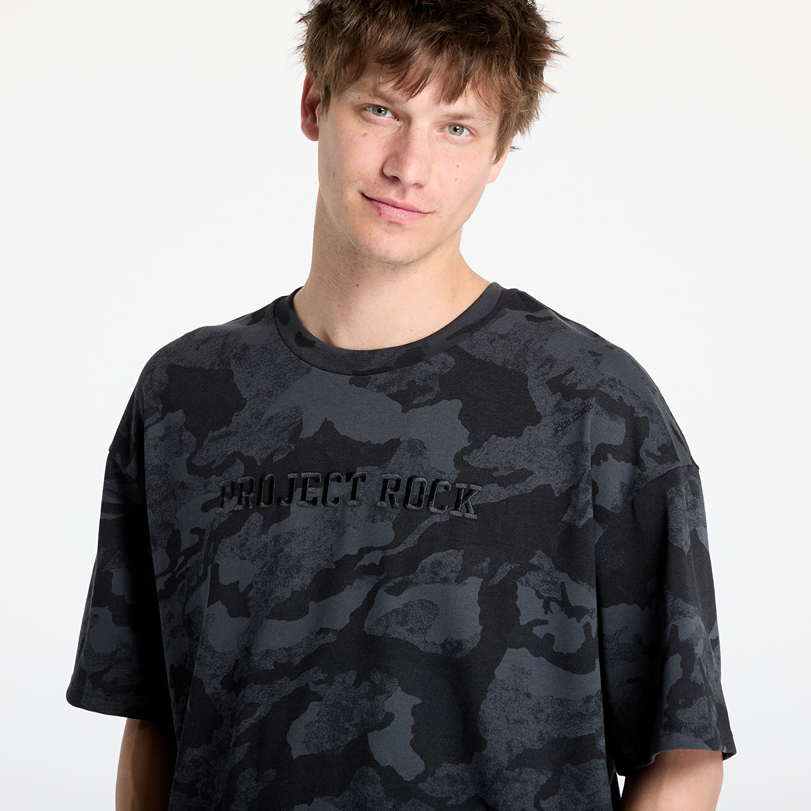 Tricouri bărbați Under Armour Project Rock All Over Print T-shirt Black