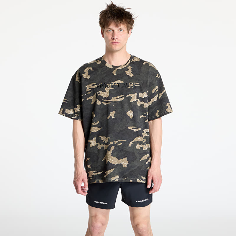 T-shirt Under Armour Project Rock All Over Print T-shirt Grey/ Green