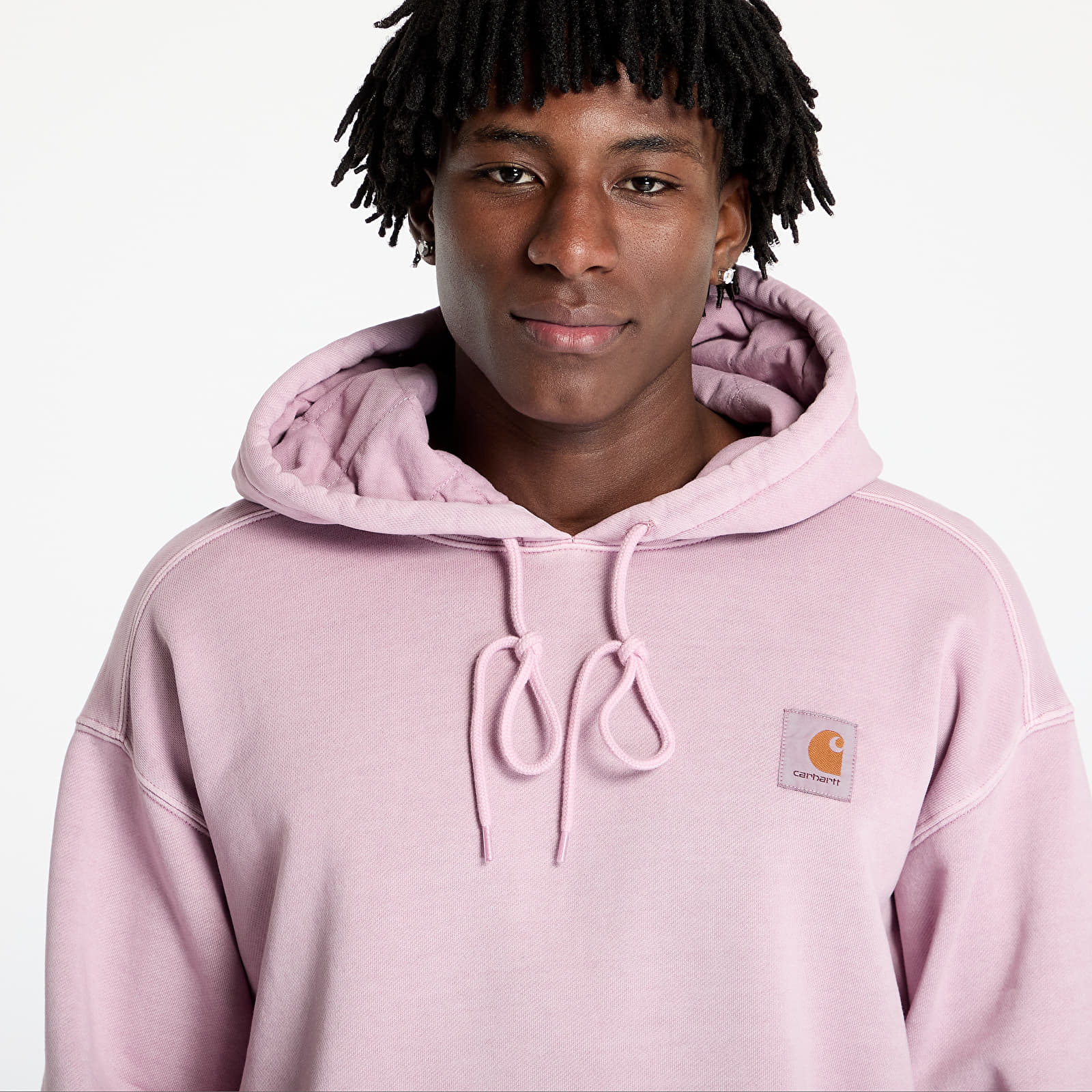 Bluzy Carhartt WIP Hooded Nelson Sweat UNISEX Hortensia Garment Dyed