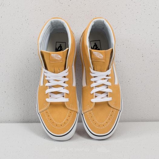 Men s shoes Vans Sk8 Hi Ochre True White Footshop