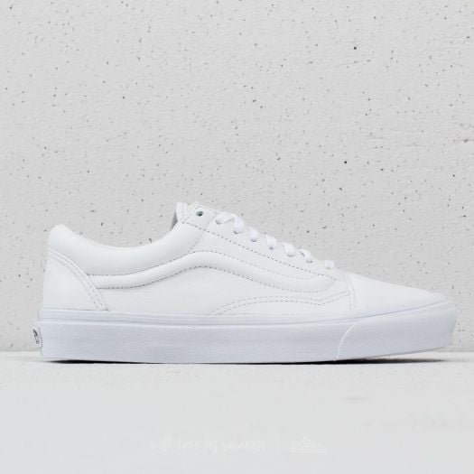 triple white old skool true white vans