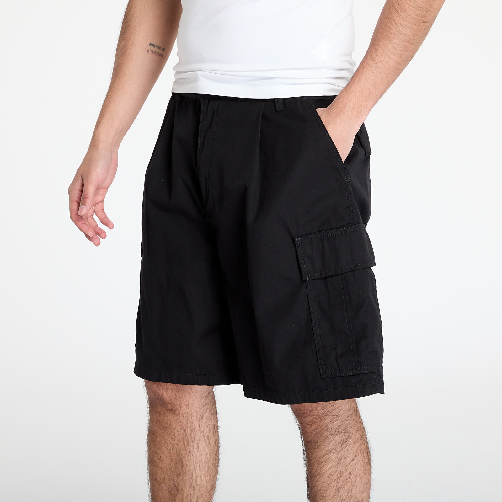 Kurzhosen Carhartt WIP Cole Cargo Short Black Rinsed