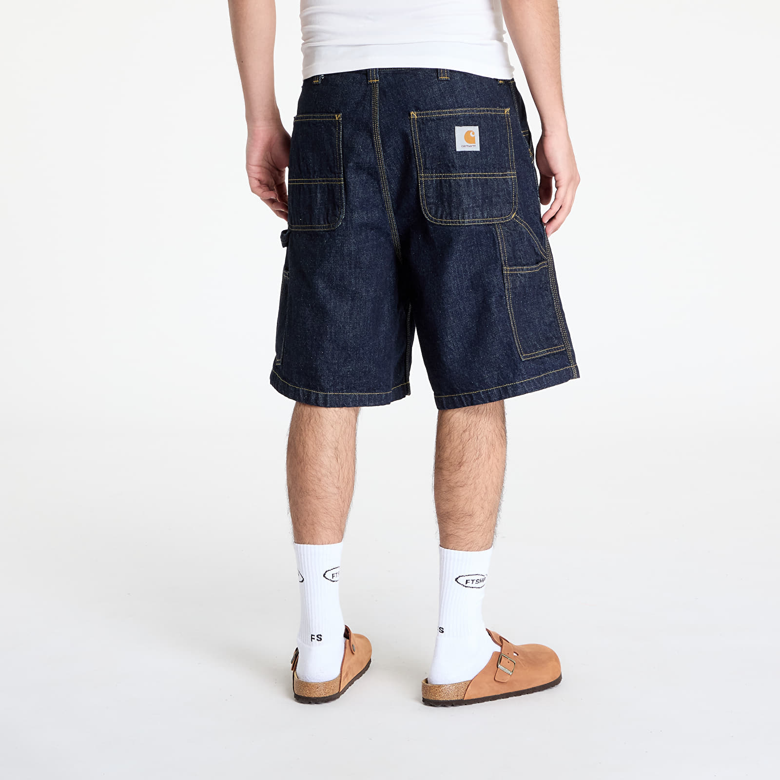 Šorti Carhartt WIP OG Single Knee Short Blue Rinsed
