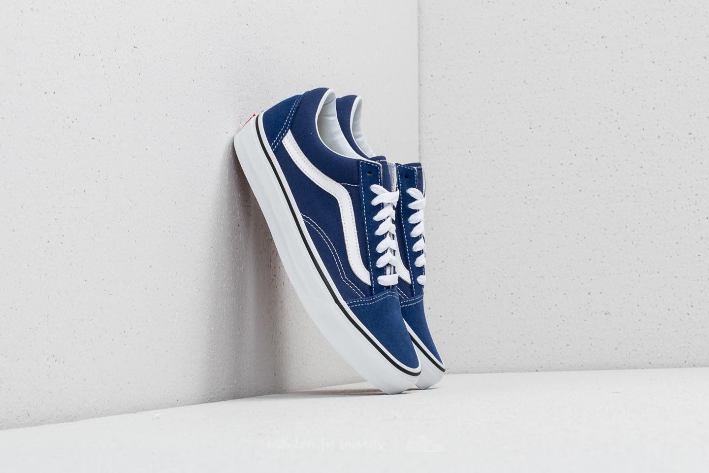 気質アップ Vans shoes Men's Old Footshop | White True Blue/ Estate Skool 靴