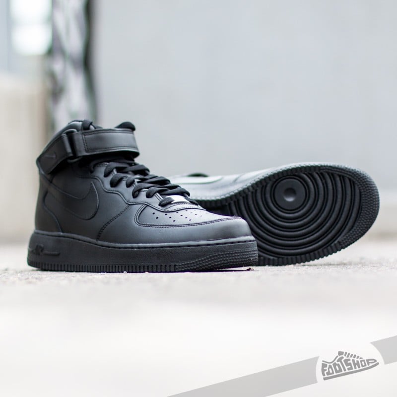 Zapatillas y zapatos para niños Nike Air Force 1 Mid (GS) Black/ Black