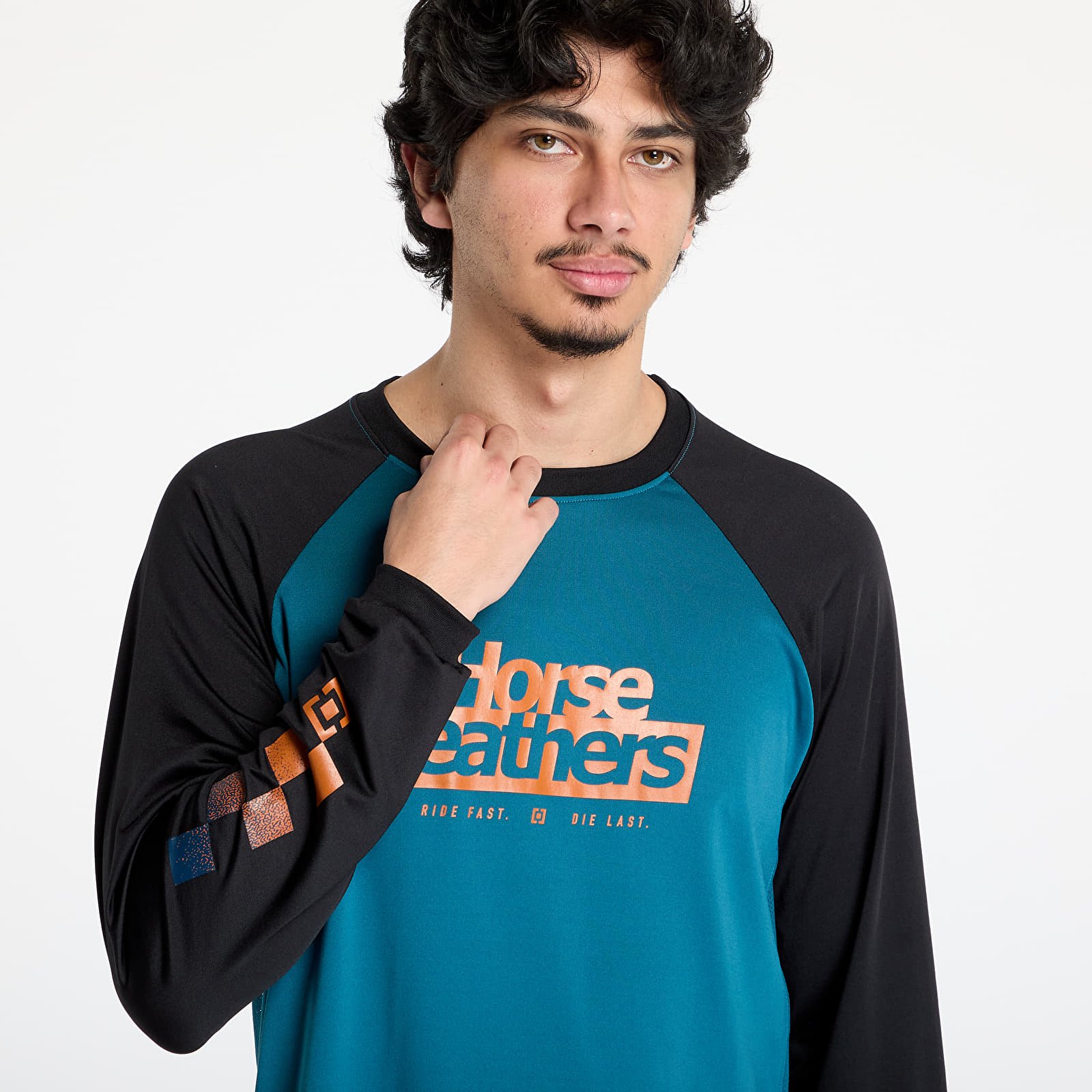 T-shirts Horsefeathers Spike Long Sleeve Bike Jersey Petrol/ Black