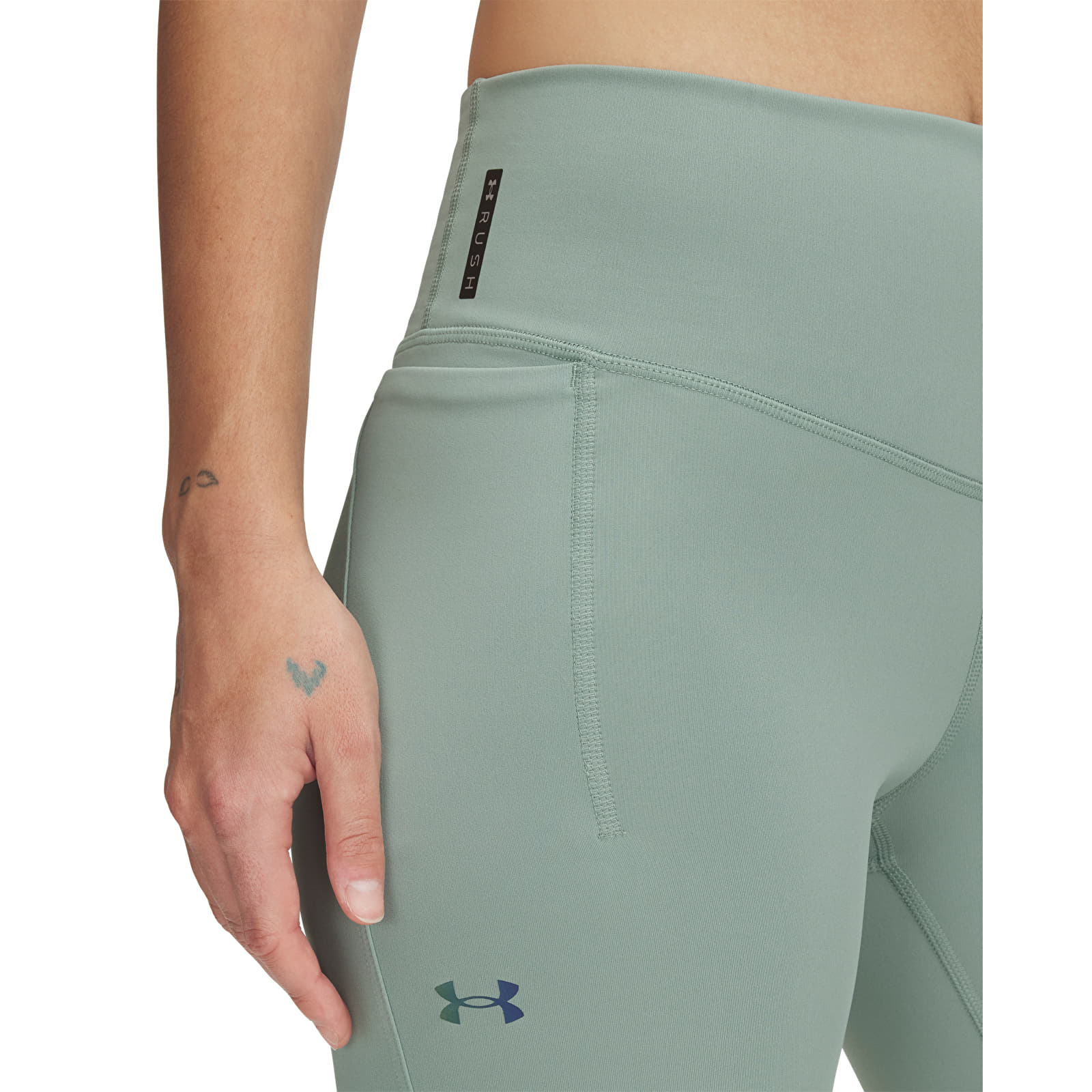 Leggings für Damen Under Armour Vanish Elite Vent Ankle Leg Silica Green/ Iridescent