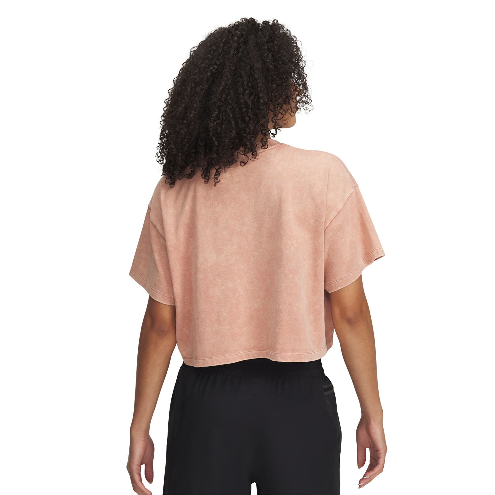 Жіночі футболки Under Armour HWT WASH SS Tee Canyon Pink/ Canyon Pink