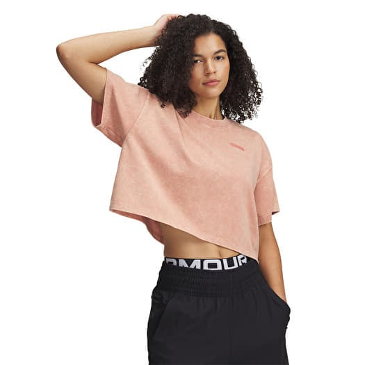 Marškinėliai Under Armour HWT WASH SS Tee Canyon Pink/ Canyon Pink