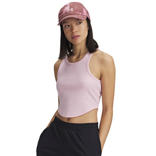 Under Armour Rival Rib Tank Prime Pink/ White