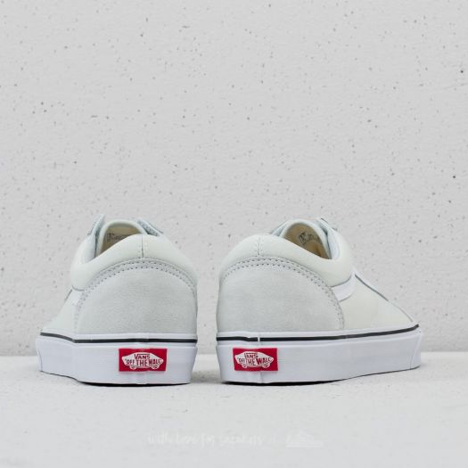 Blue flower true white vans top
